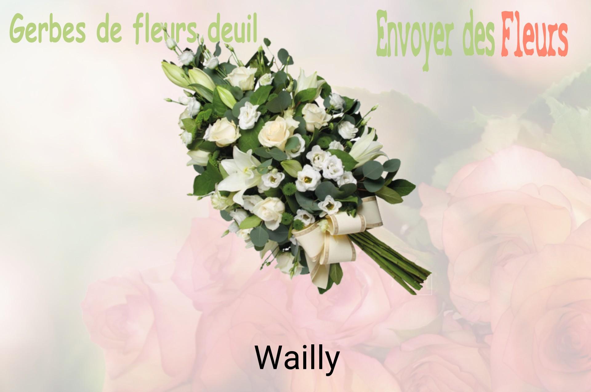 Gerbe de fleurs de deuil livrée à Wailly